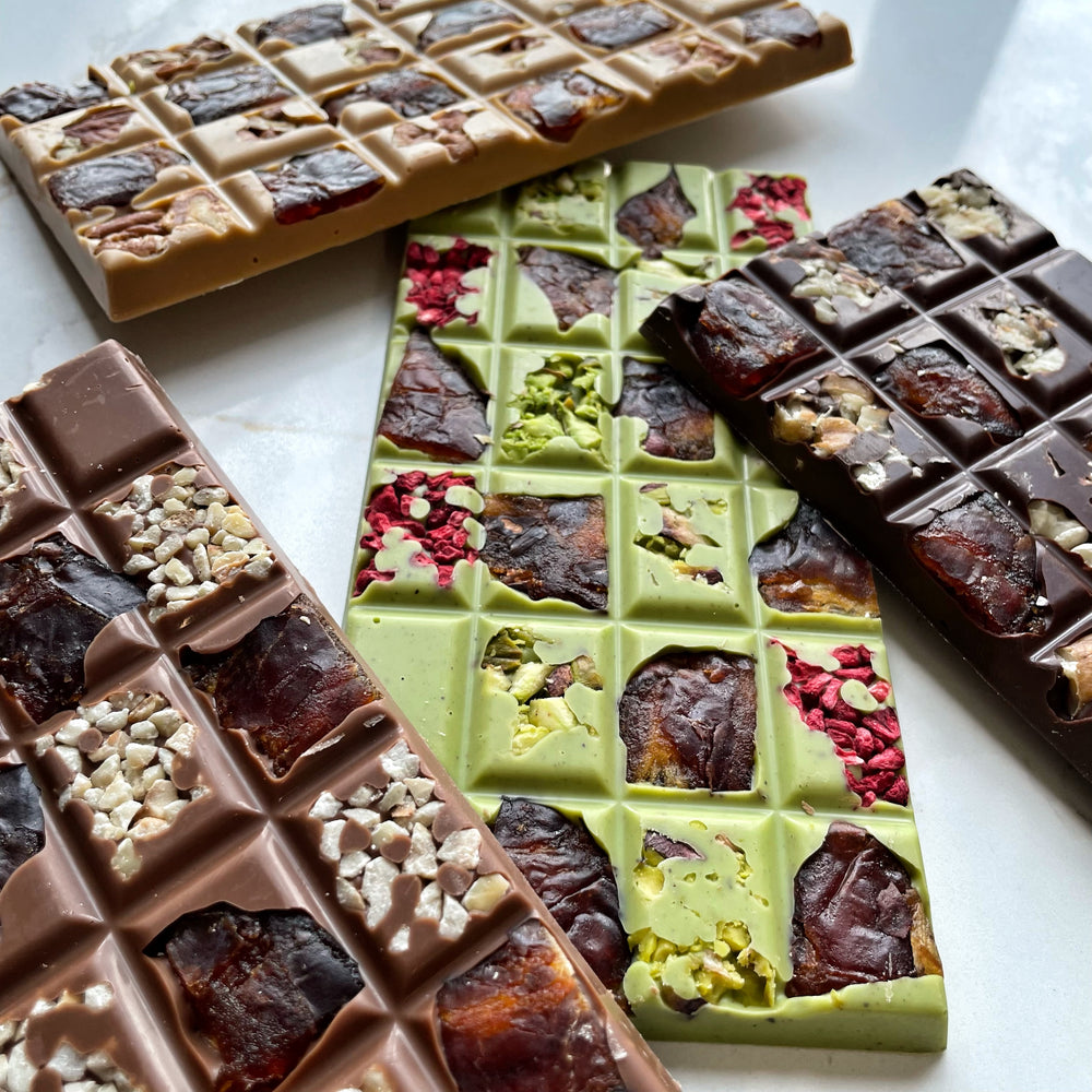 Chocolate Bars (Milk, Dark, Pistachio or Gold Chocolate)